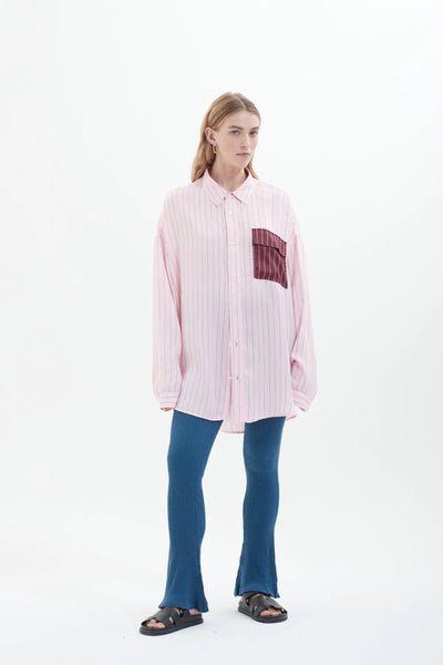 Felicia Shirt in Pink/Burgundy