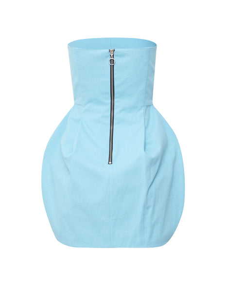 Noah Strapless Dress- Delos Blue