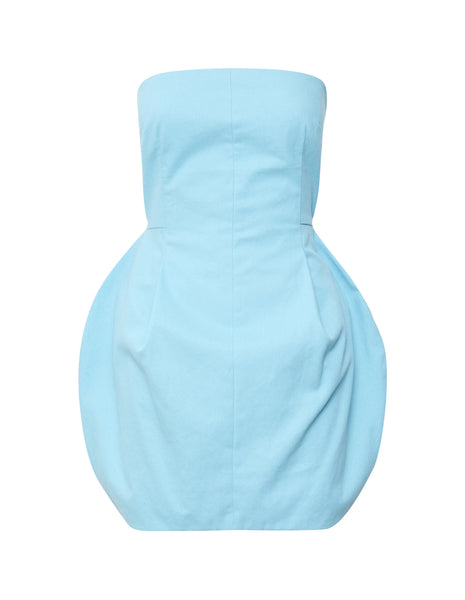 Noah Strapless Dress- Delos Blue