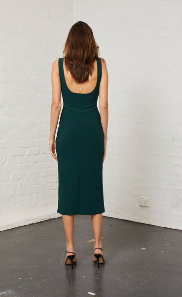 Margaux Mouth Dress- Forest