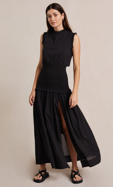 Felice Shirred Dress- Black