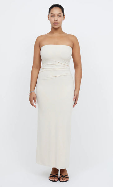Myla Strapless Dress- Shell