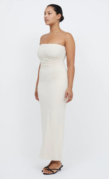 Myla Strapless Dress- Shell