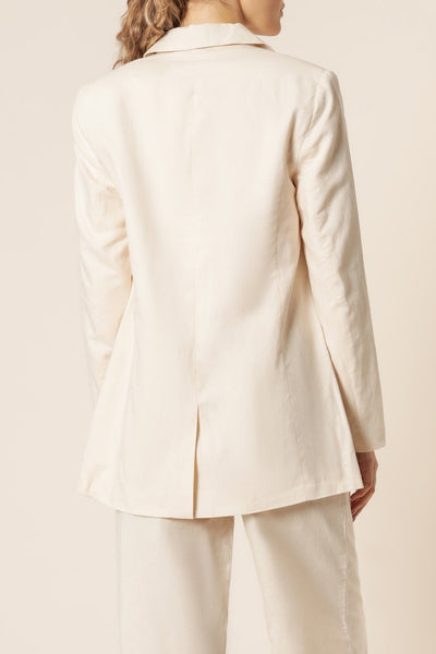 Alba Linen Blazer- Almond