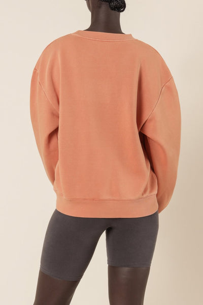 Nude Classic Slogan Sweat- Terracotta