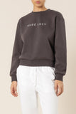 Nude Lucy Slogan Sweat- Coal