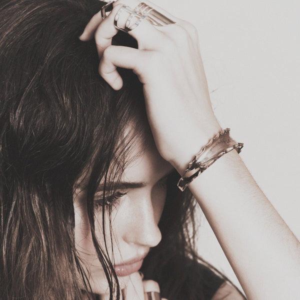 The "Spike Jonze" Succulent Wrist Cuff- Sterling Silver