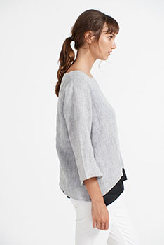 Panama Top- Ash/Black