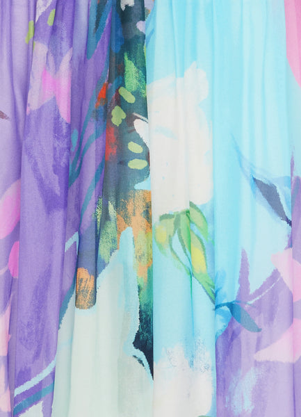 Illusory Silk Midi Dress - Phantom