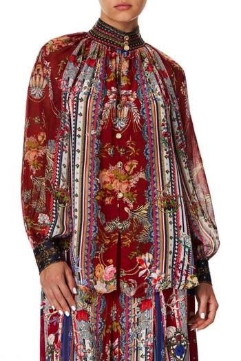 Raglan Button Up Shirt- Costume Party