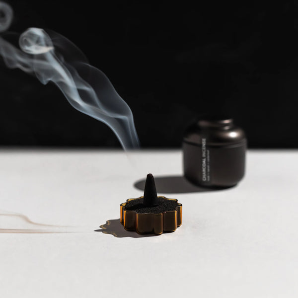 WAVE INCENSE HOLDER - AMBER