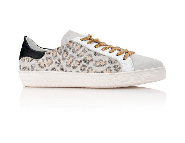 Indiana Sneakers- White Leopard