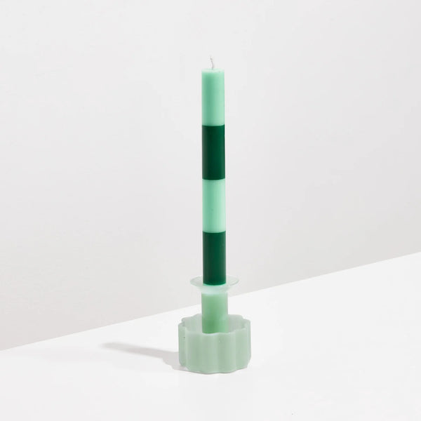 STRIPE CANDLE PACK - JADE + GREEN
