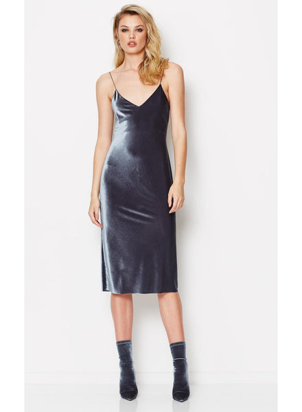 Velvet Shadows Dress- Frost