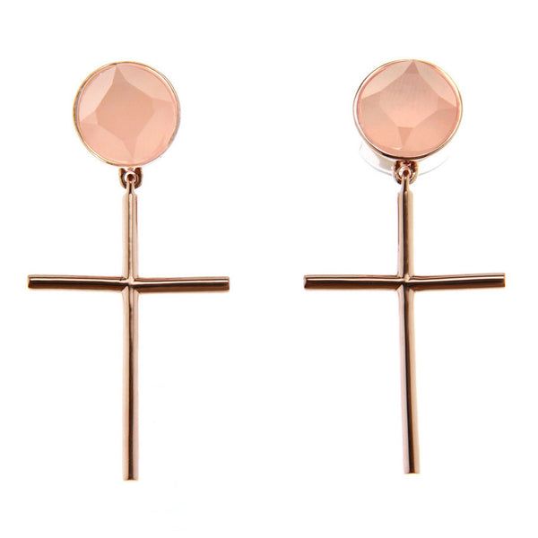 The Johnny Cross- Rose Gold + Milky Quartz