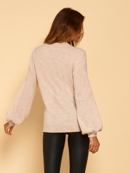 Superluxe Balloon Sleeve Knit- Smokey Pink