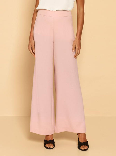 Borderline Wide Leg Pant- Smokey Pink