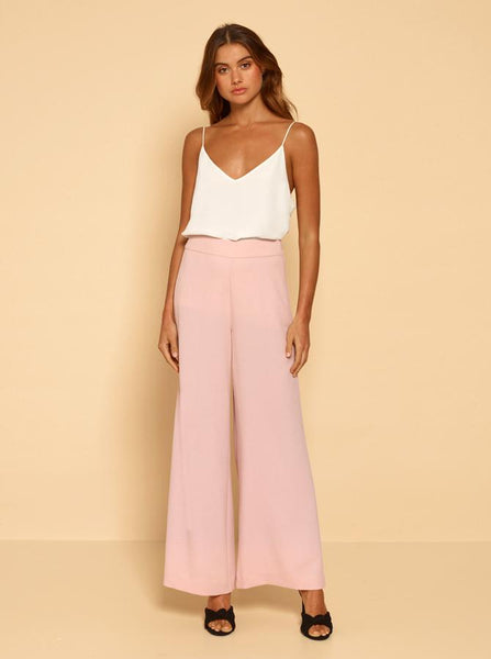 Borderline Wide Leg Pant- Smokey Pink