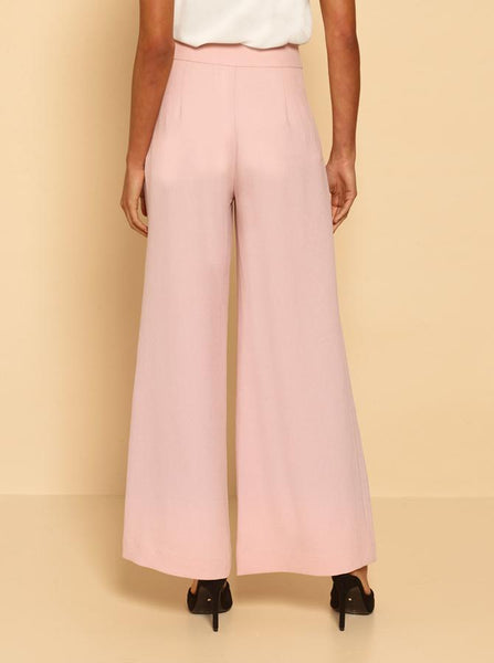 Borderline Wide Leg Pant- Smokey Pink