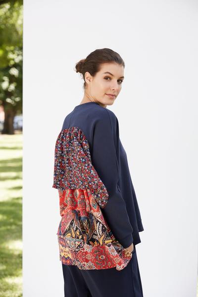 Toy Boy Sweater- Navy/Red