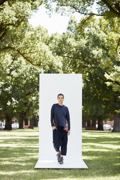 Toy Boy Sweater- Navy/Red