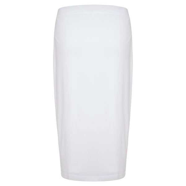 Pencil Double Skirt- White