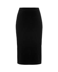 Pencil Double Skirt- Black