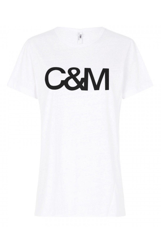 Huntington Logo Slub Tee- White