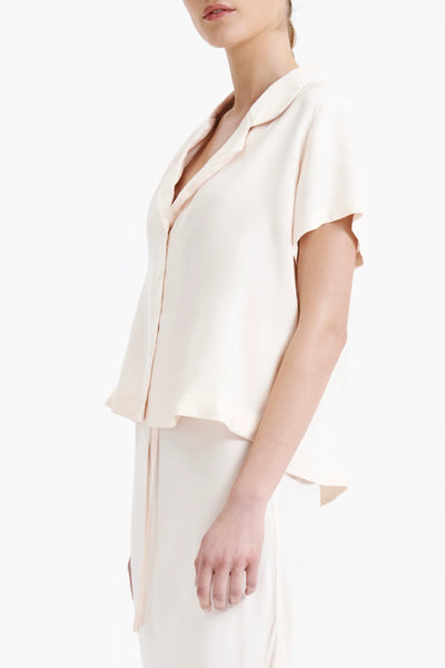 Ari Cupro Shirt- Cloud