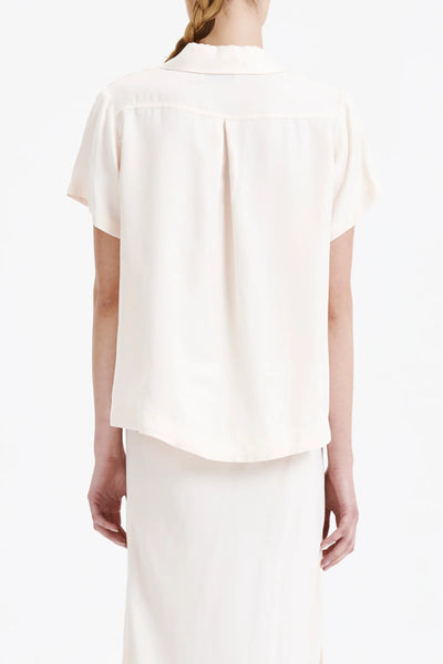 Ari Cupro Shirt- Cloud