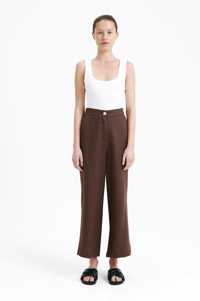 Rynn Linen Pant- Cacao