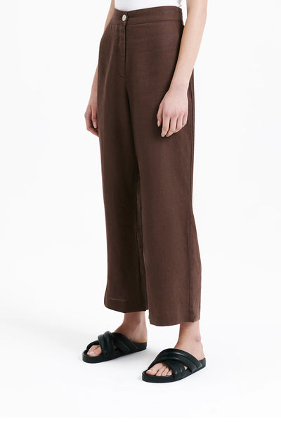 Rynn Linen Pant- Cacao
