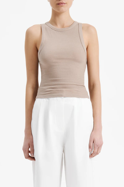 Monroe Organic Rib Tank- Mink