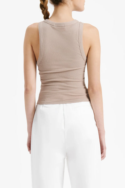 Monroe Organic Rib Tank- Mink