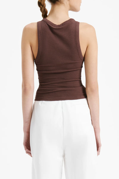 Monroe Organic Rib Tank- Cacao