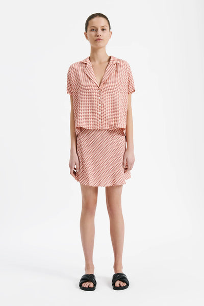 Rhys Cupro Mini Skirt