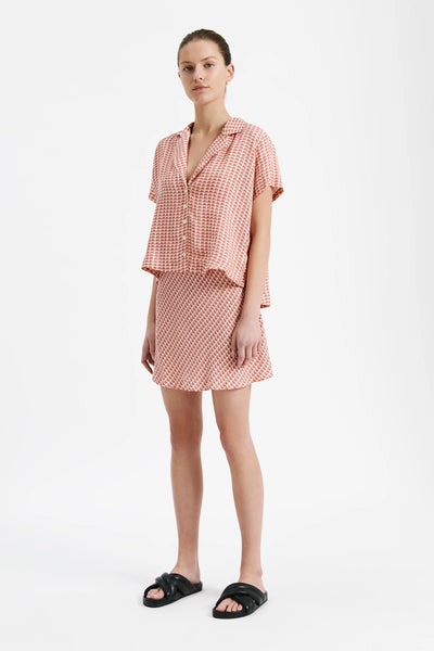 Rhys Cupro Mini Skirt