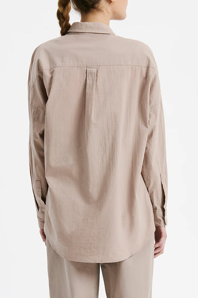 Naya Washed Cotton Shirt- Mink