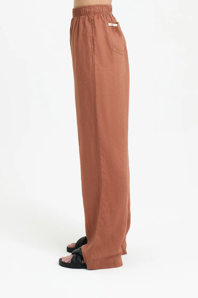 Lounge Linen Pant- Terracotta