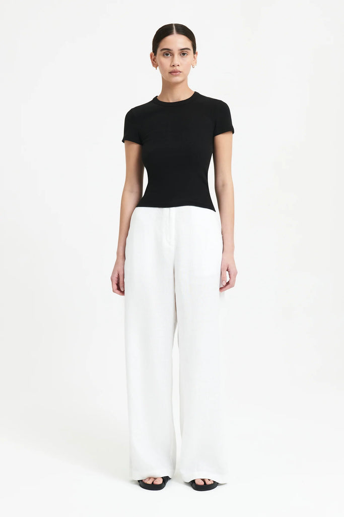 Monroe Organic Rib Tee- Black