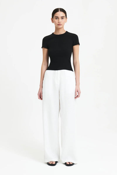 Monroe Organic Rib Tee- Black