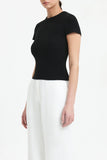 Monroe Organic Rib Tee- Black