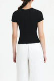 Monroe Organic Rib Tee- Black
