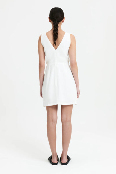 Sima Linen Mini Dress White