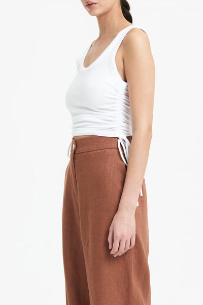 Mika Drawstring Tank- White