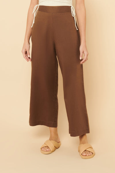 Selma Wide Leg Pant- Chocolate