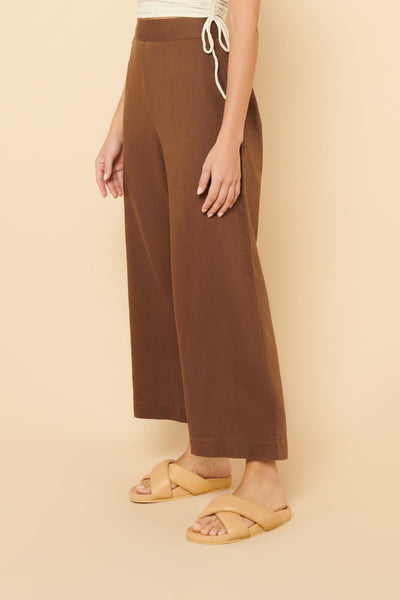 Selma Wide Leg Pant- Chocolate