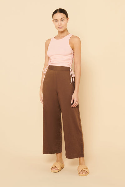 Eve Organic Drawstring Tank- Mineral Pink