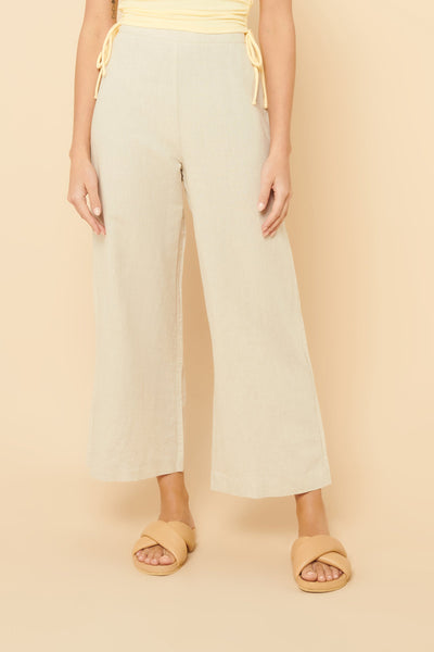 Selma Wide Leg Pant- Oat