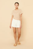 Clara Linen Tee- Latte